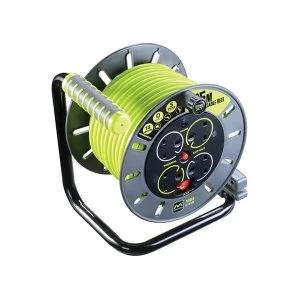 Image of Masterplug PRO-XT Open Cable Reel 240V 13A 4-Socket 25m