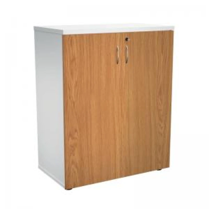 Image of Jemini Wooden Cupboard 800x450x730mm White/Nova Oak KF811312