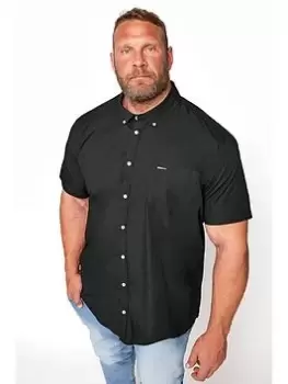 Image of BadRhino Essential Short Sleeve Poplin Shirt - Black, Size 1Xl, Men