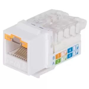 Image of Intellinet Keystone Jack Cat6A UTP Toolless Locking Function White