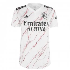 Image of adidas Arsenal Away Jersey 2020/21 Ladies - White/Black