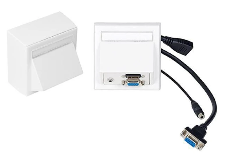 Image of Vivolink WI221192 socket-outlet HDMI + VGA + 3.5mm White