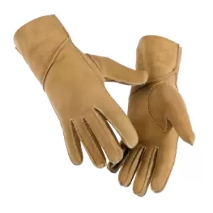 image of Eastern Counties Leather Womens/Ladies Long Cuff Sheepskin Gloves (L) (Tan)