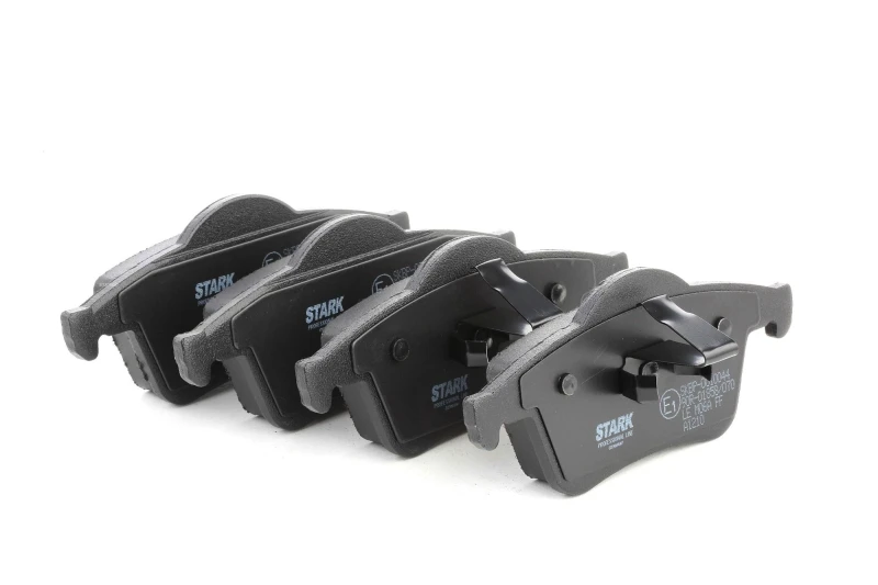 Image of STARK SKBP-0010044 Brake pad set Rear Axle, excl. wear warning contact, with anti-squeak plate Brake Pad Set,disc brake (402)