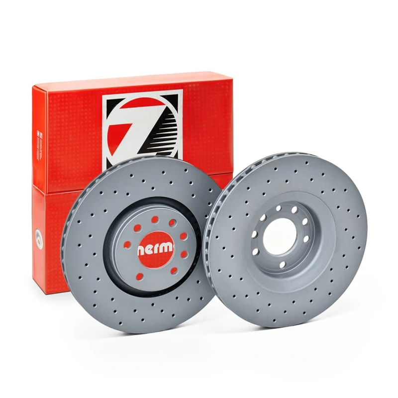 Image of ZIMMERMANN 430.2607.52 Brake disc Front Axle, Perforated, Coated, High-carbon Brake Disc (82)