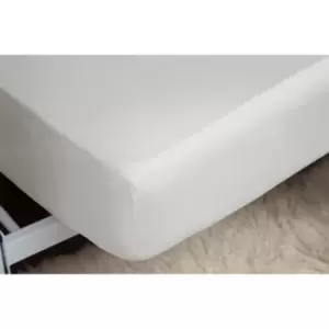 Image of Egyptian Cotton 400 Thread Count Super King Fitted Sheet 15"ivory