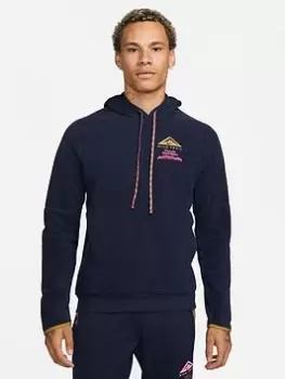 Image of Nike Run Trail Mont Blanc Overhead Hoodie, Sand, Size S, Men