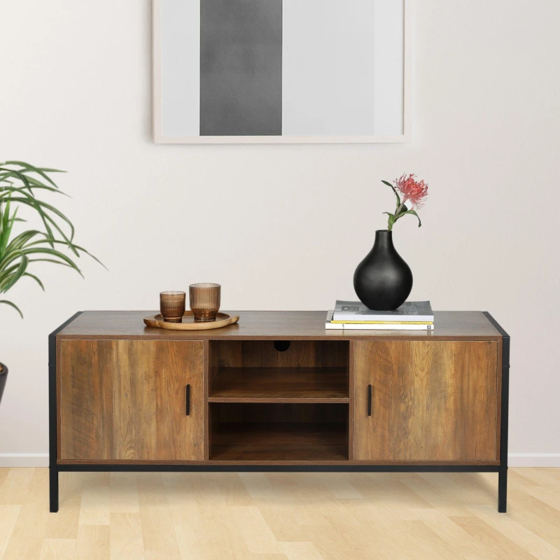 Image of Homelife Loft TV Stand - Brown Brown One Size