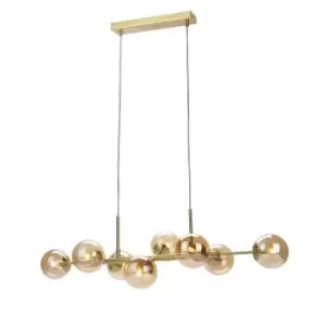 image of Netlighting Erimida Industrial, Retro 8 Light Bar Pendant Ceiling Light, G9 - IT