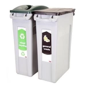 Image of Original Rubbermaid Slim Jim 2 Stream Recycling Starter Pack