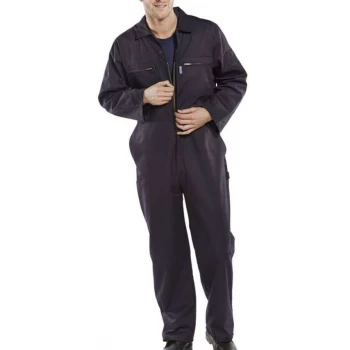 Image of Super Click Workwear Heavy Weight Boilersuit Navy Blue Size 50 Ref