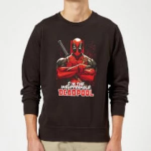 Image of Marvel Deadpool Crossed Arms Sweatshirt - Black - S