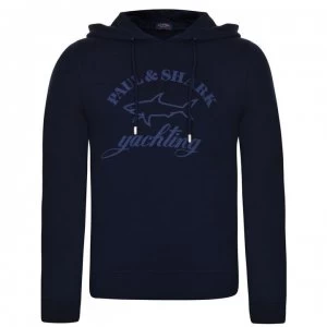 Paul And Shark Long Sleeved Hooded Sweatshirt - Navy 150