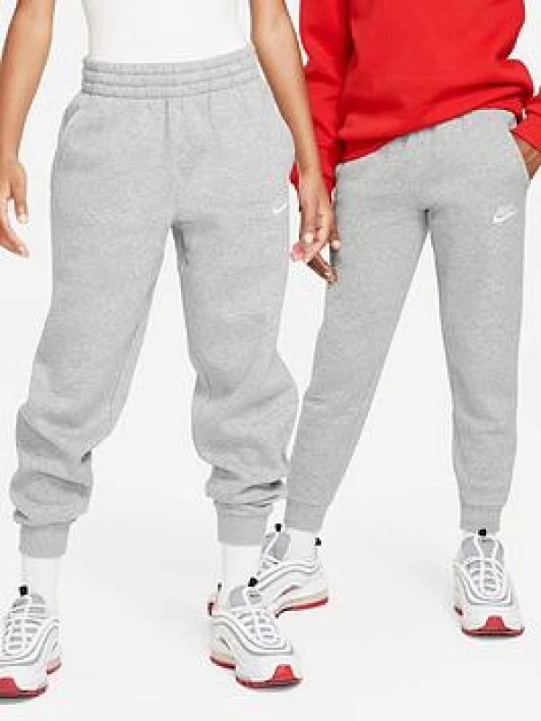 Image of Nike Fleece Jogging Bottoms Juniors - Grey Male 7 - 8 Years