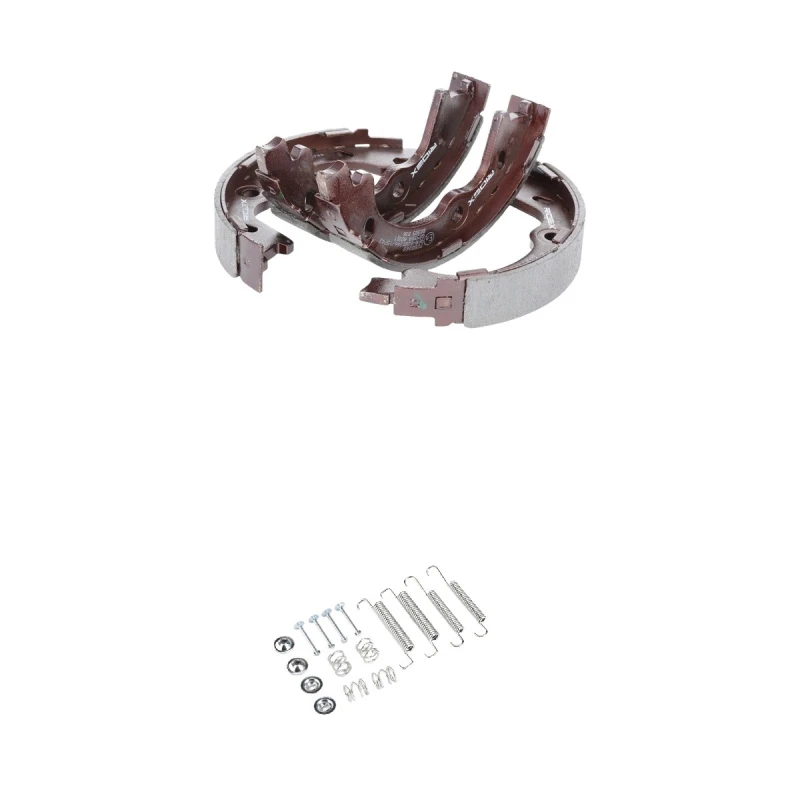 Image of RIDEX 70B1894 Brake Shoes Rear Axle, with accessories Brake Shoe Set (70)