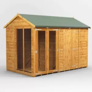 image of 10X6 Power Apex Summerhouse Combi Including 6ft Side Store