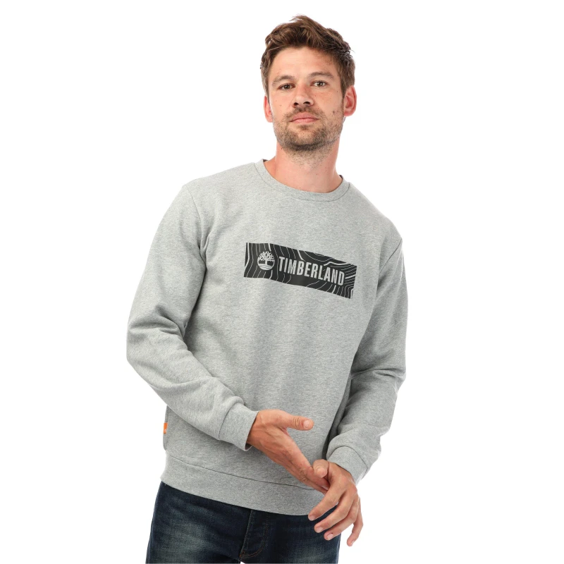 Image of Timberland Brand Carrier Sweatshirt - Grey Grey S