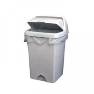 image of 2Work White Swing Bin Liners 45 Litres Pack of 1000 KF73379