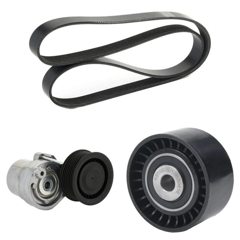 Image of RIDEX 542R0727 V-ribbed belt set Check alternator freewheel clutch & replace if necessary V-Ribbed Belt Set (542)