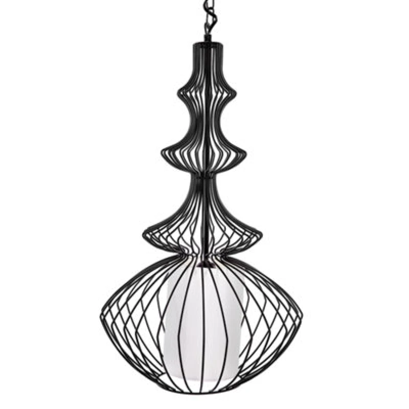 Image of Beliani Pendant Lamp Kolva Metal Black