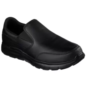 Image of Skechers Mens Flex Advantage Bronwood Leather Occupational Shoes (11 UK) (Black)