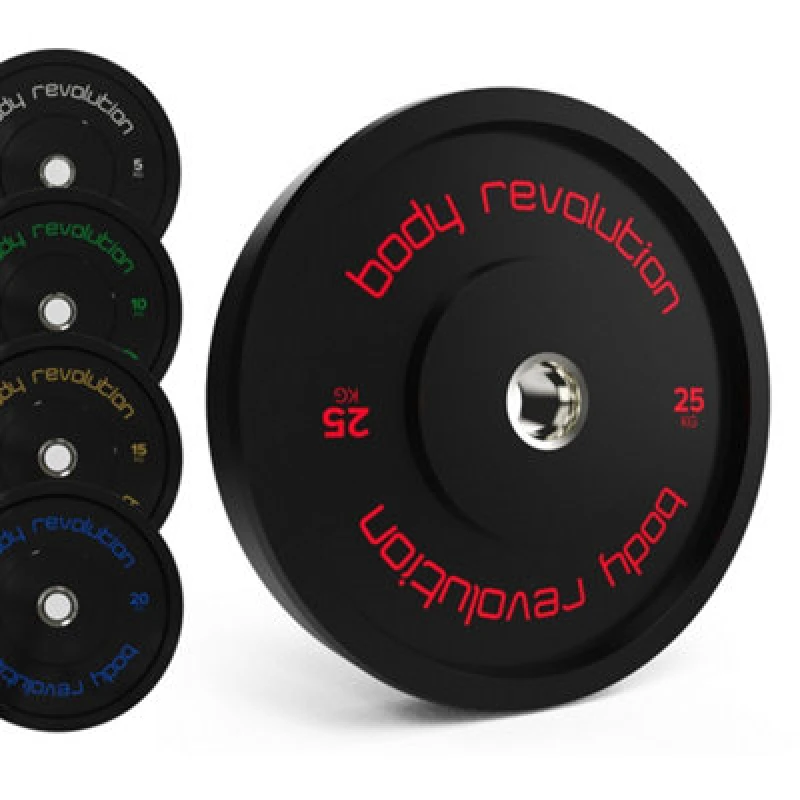 Image of Body Revolution Black Olympic Bumper Plates 5 Kg Pair