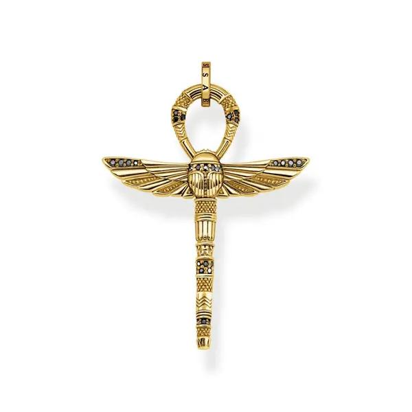 Image of Thomas Sabo Sterling Silver Sterling Silver Gold Plated Cross of Life