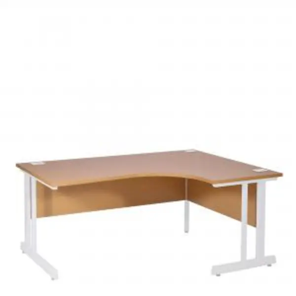 Image of Aspire Ergonomic Right Hand Corner Desk - 1800mm Wide - 800-1200mm NTDSETED1800ROKWH