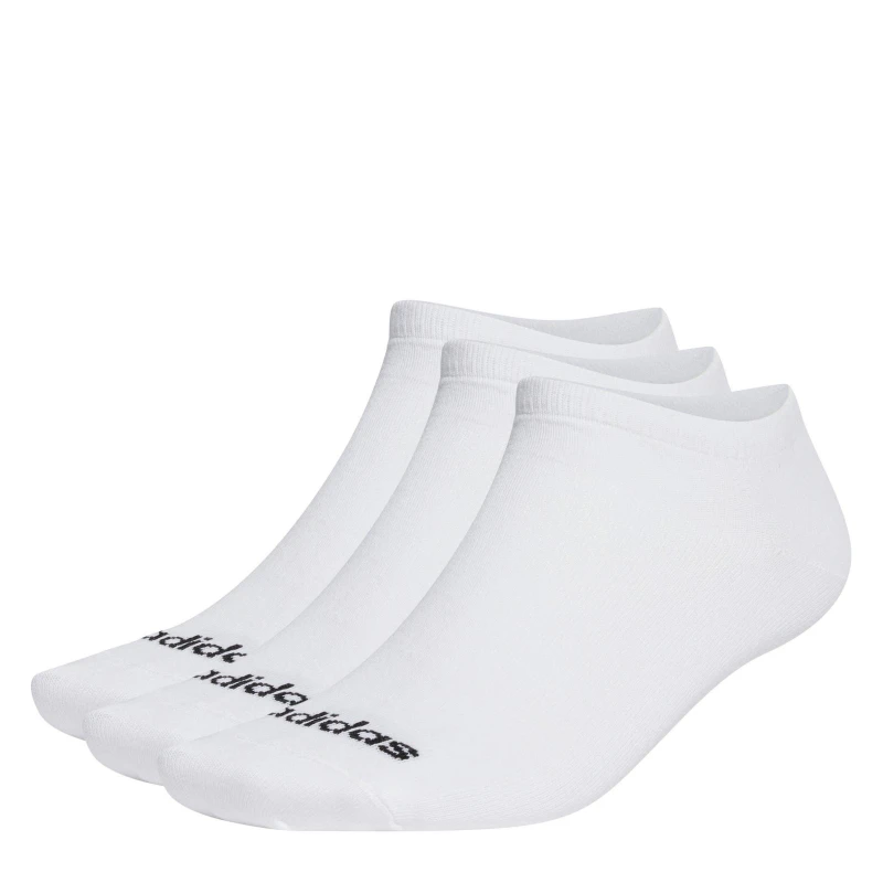 Image of adidas Low Cut 3 Pack No Show Socks - White White 14 - 17