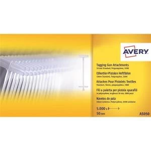 Image of Avery AS040 40mm Tagging Gun Tag Attachments Pack of 5000 Tags AS040