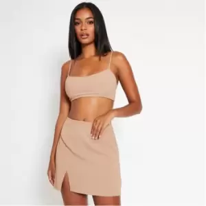 I Saw It First Textured Tailored Bralet - Neutral