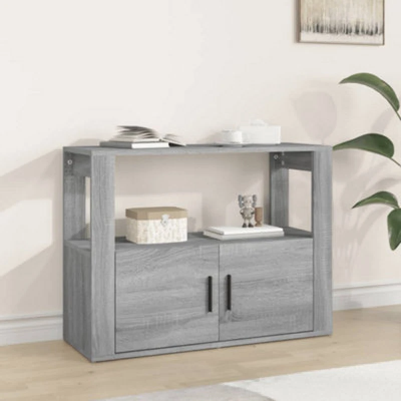 Image of vidaXL Sideboard Grey Sonoma 80x30x60cm Engineered Wood, Grey 819458