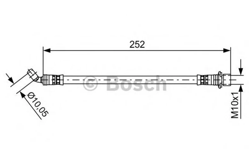 Image of Bosch 1 987 481 662 Brake Hose Brake Hose (83)