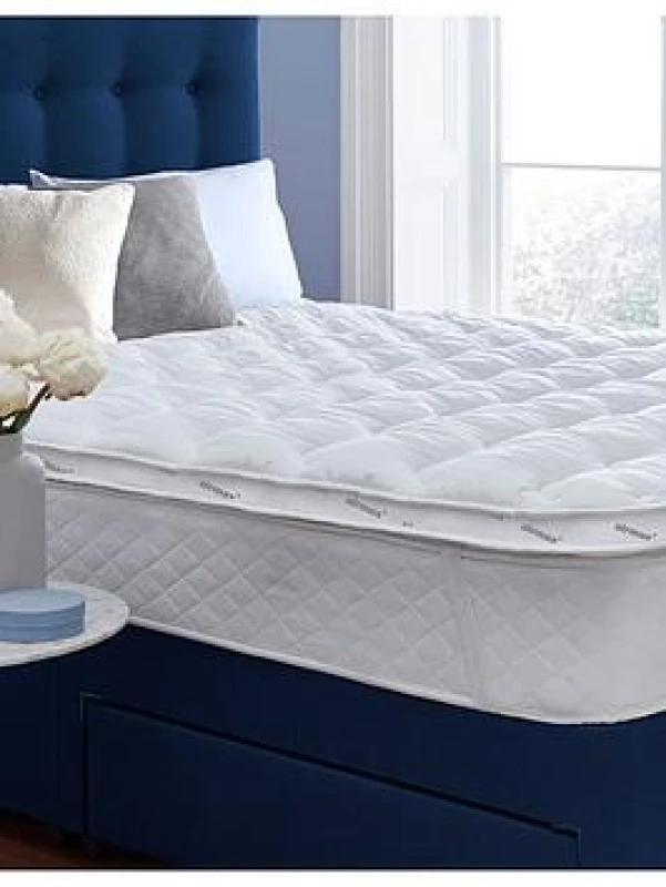 Image of Silentnight Airmax 800 8cm Mattress Topper - White White UDEFA Unisex Super King
