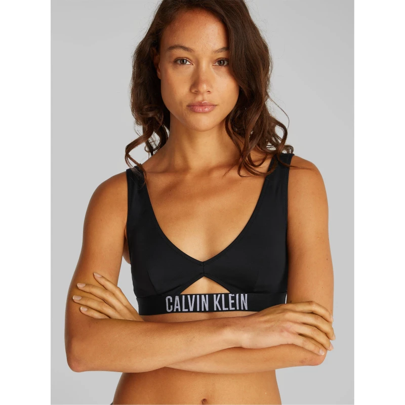 Image of Calvin Klein BRALETTE SWIM TOP WITH REMOVABLE PADS Black female 8 (XS)