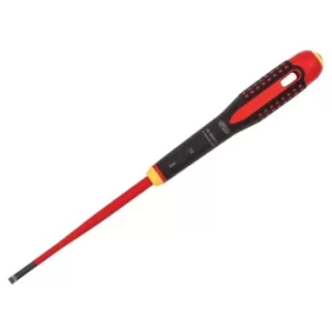 Image of Bahco ERGO Slim VDE Insulated Slotted Screwdriver 4.0 x 100mm
