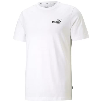 Image of Mens ESS Small Logo Tee - XSmall - White - Puma