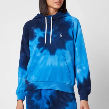 Image of Polo Ralph Lauren Womens Tie Dye Hooded Top - Blue Ocean - XS