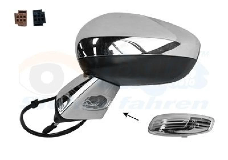 Image of VAN WEZEL Wing mirror VAN WEZEL 1075825