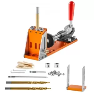 Image of VEVOR 30 Pcs Pocket Hole Jig Kit, Adjustable & Easy to Use Pocket Hole Jig System with Step Drills, Wrenches, Drill Stop Rings, and Square Drive Bits,