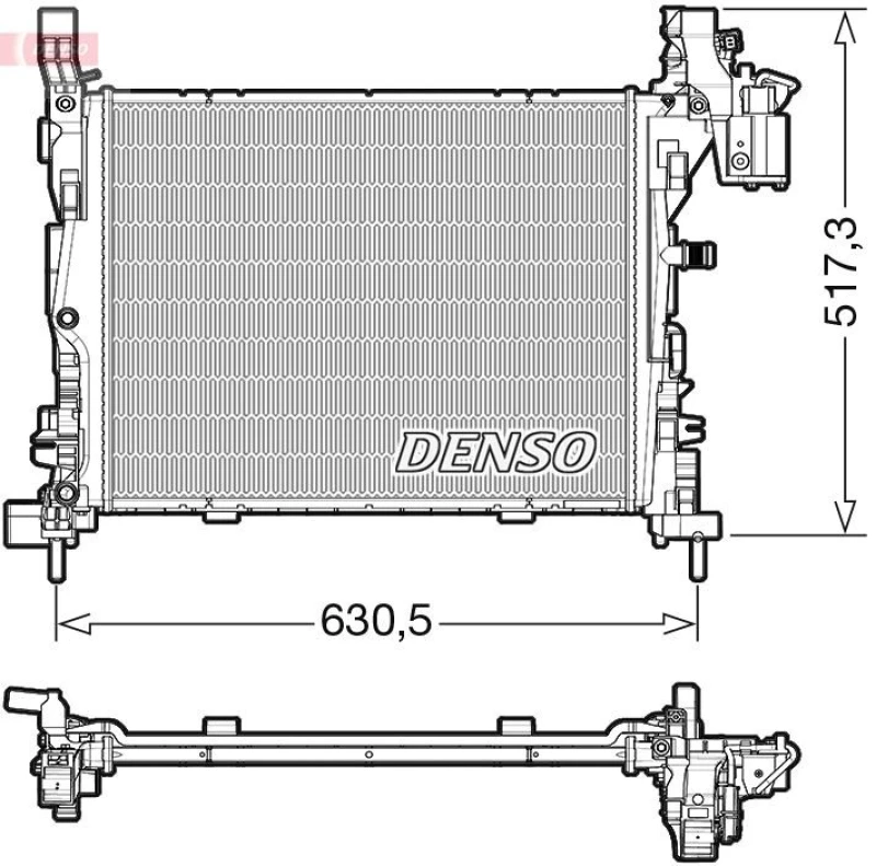 Image of DENSO Engine radiator DENSO DRM23062