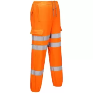 Image of Portwest - RT48ORRL - sz L Hi-Vis Jogging Bottoms - Orange - Orange
