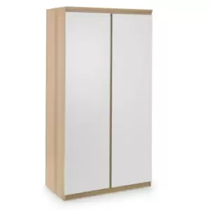 Julian Bowen Jupiter 2 Door Wardrobe Oak & White