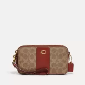 Image of Coach Colorblock Coated Canvas and Leather Signature Kira Cross Body Bag