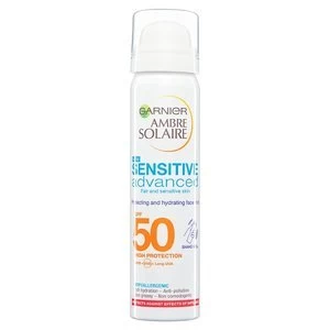 Image of Ambre Solaire Sensitive Face Sun Cream Mist SPF50 75ml