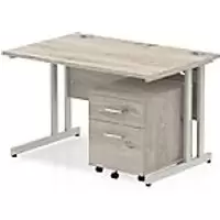 Image of dynamic Ergonomic Desk Impulse IWSSC1252GRY Grey Oak 1200 mm x 800 mm x 730 mm