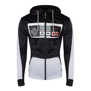 Image of Nintendo - Nes Controller Front Mens Large Hoodie - Black/Grey