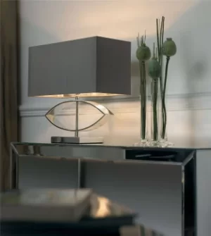 Image of Tramini 1 Light Table Lamp Metal with Shade, E27