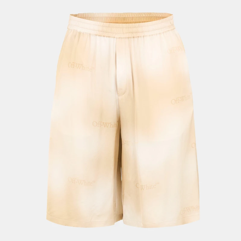 Image of Off White Mens Closed Cuff Fleece Joggers Beige/White male XS