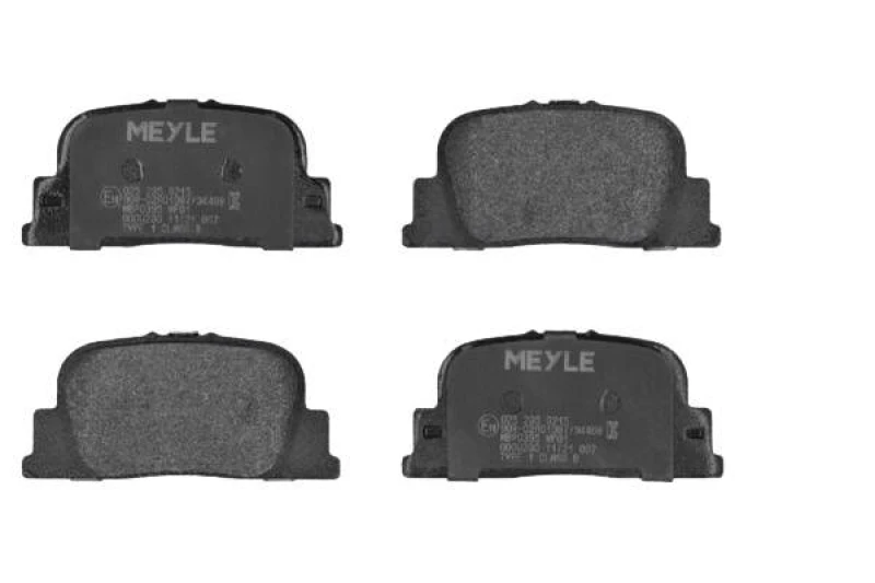 Image of MEYLE 025 235 9215 Brake pad set Rear Axle, not prepared for wear warning indicator, Original Quality, with anti-squeak plate Brake Pad Set,disc brak